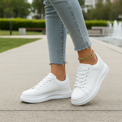 Simple Classic White Women's Shoes - VibreMode