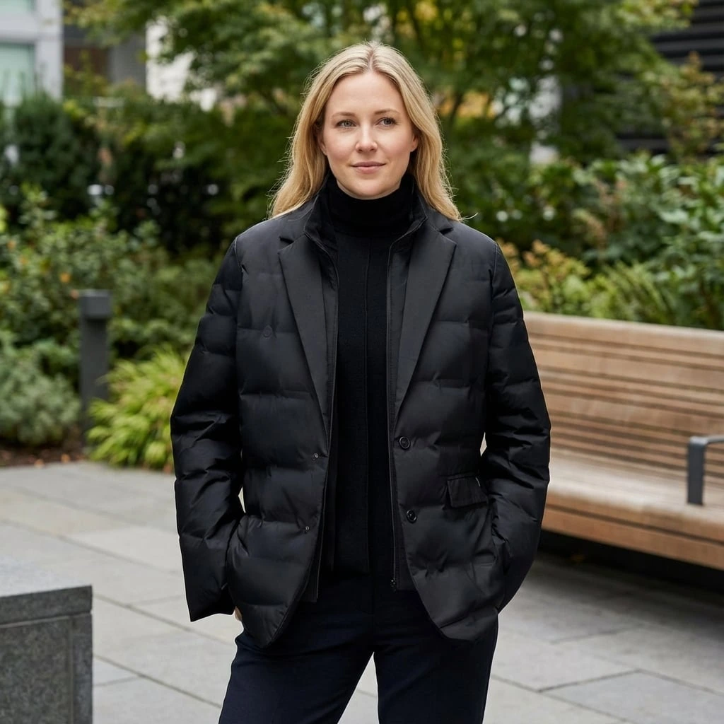 Insulated Fitted Down Winter Coat - VibreMode