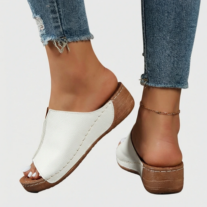 Ladies Comfortable Espadrille Wedge Sandals - VibreMode