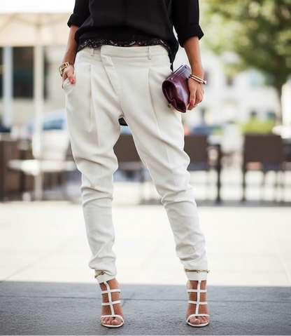 Slim Fit Dark Wash Ankle Pants - VibreMode