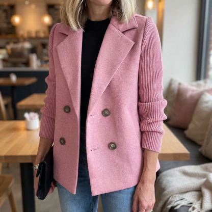 Fitted Wool Crew Neck Jacket - VibreMode