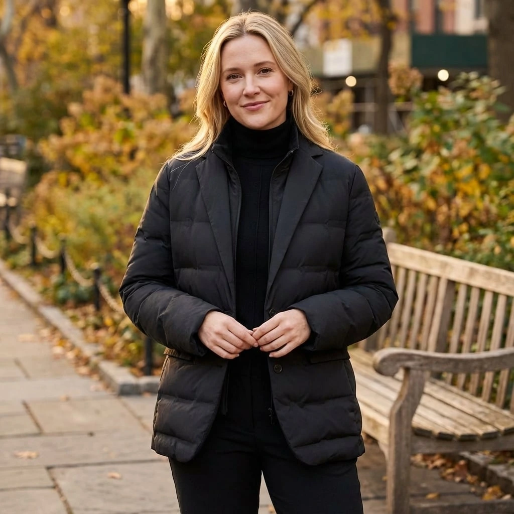 Insulated Fitted Down Winter Coat