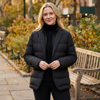 Insulated Fitted Down Winter Coat
