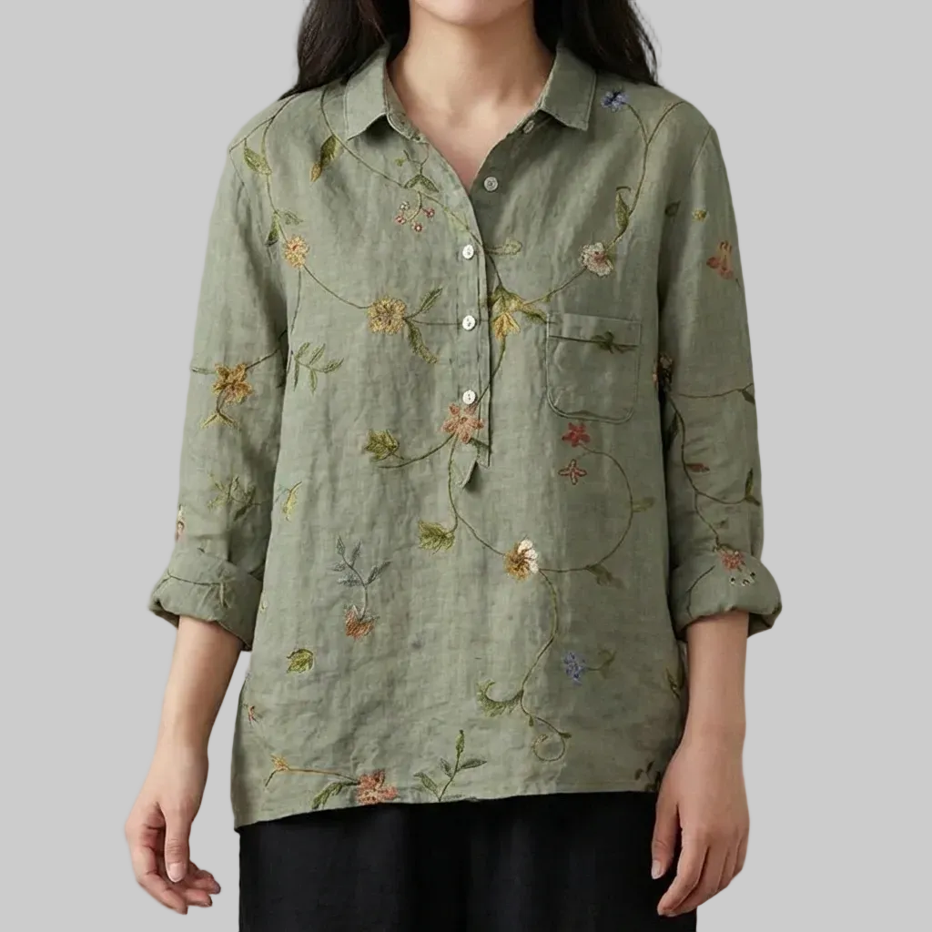 Casual Floral Short Sleeve Shirt - VibreMode
