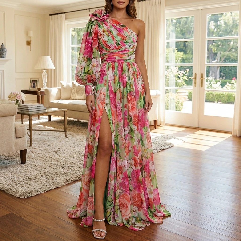 Beautiful Off Shoulder Long Dress - VibreMode