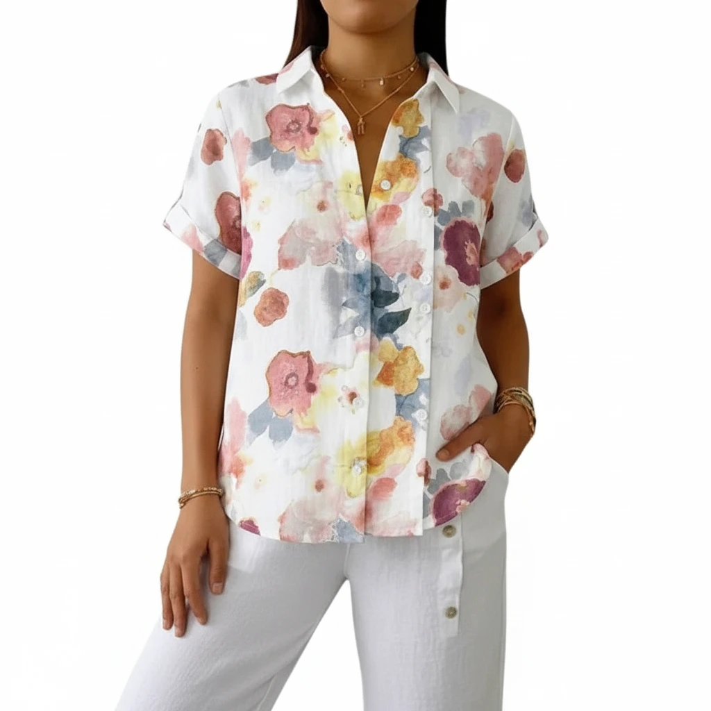 Pretty Floral Sleeveless Women's Top