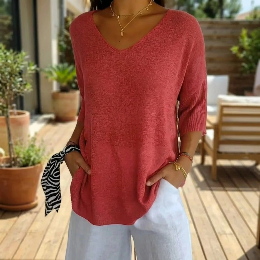 Women's Lightweight Pastel Knit Top - VibreMode
