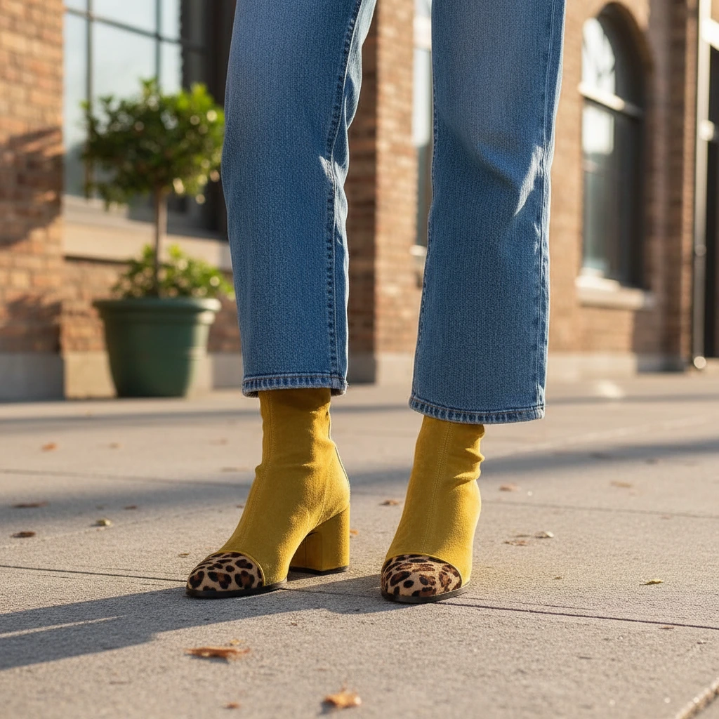 Stylish Chunky High Heel Ankle Boots