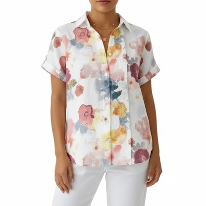 Pretty Floral Sleeveless Women's Top - VibreMode