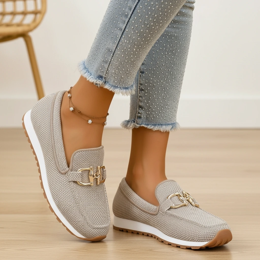 Timeless Buckle Slip On Loafers - VibreMode