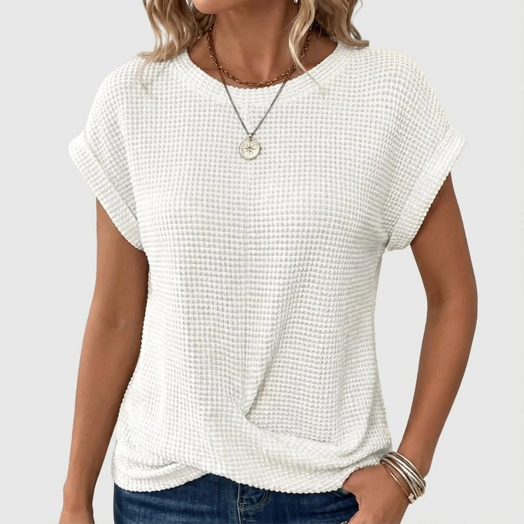 Relaxed Fit V-Neck T-Shirt For Women - VibreMode