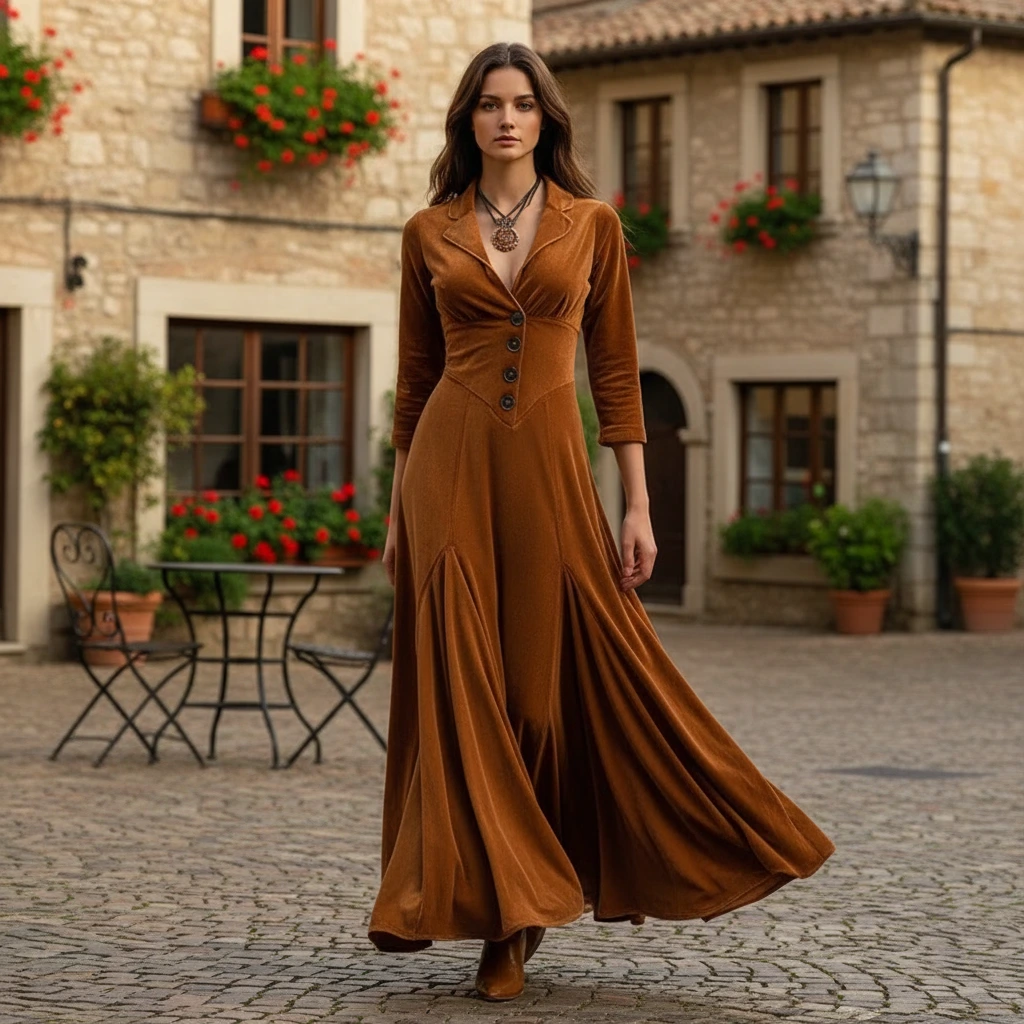 Classic Front Tie Maxi Dress - VibreMode