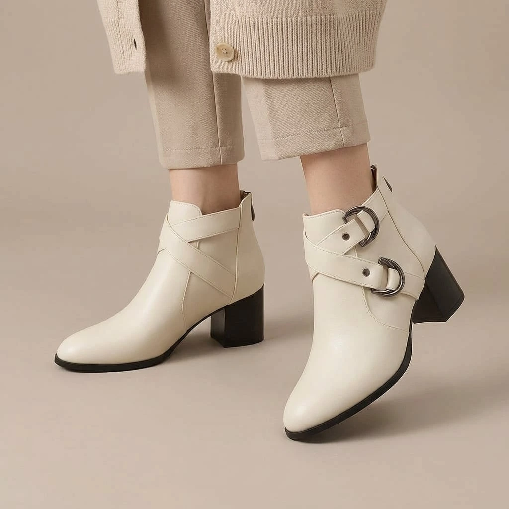 Comfortable Low Heel Ankle Support Boots for Women - VibreMode