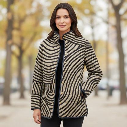 Colorful Patchwork Zip Up Jacket - VibreMode