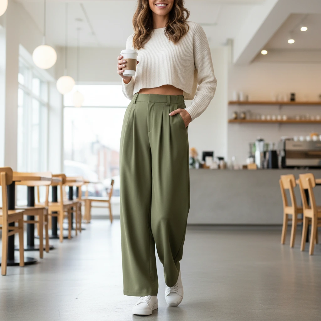 Comfortable Fit Wide Leg Pants