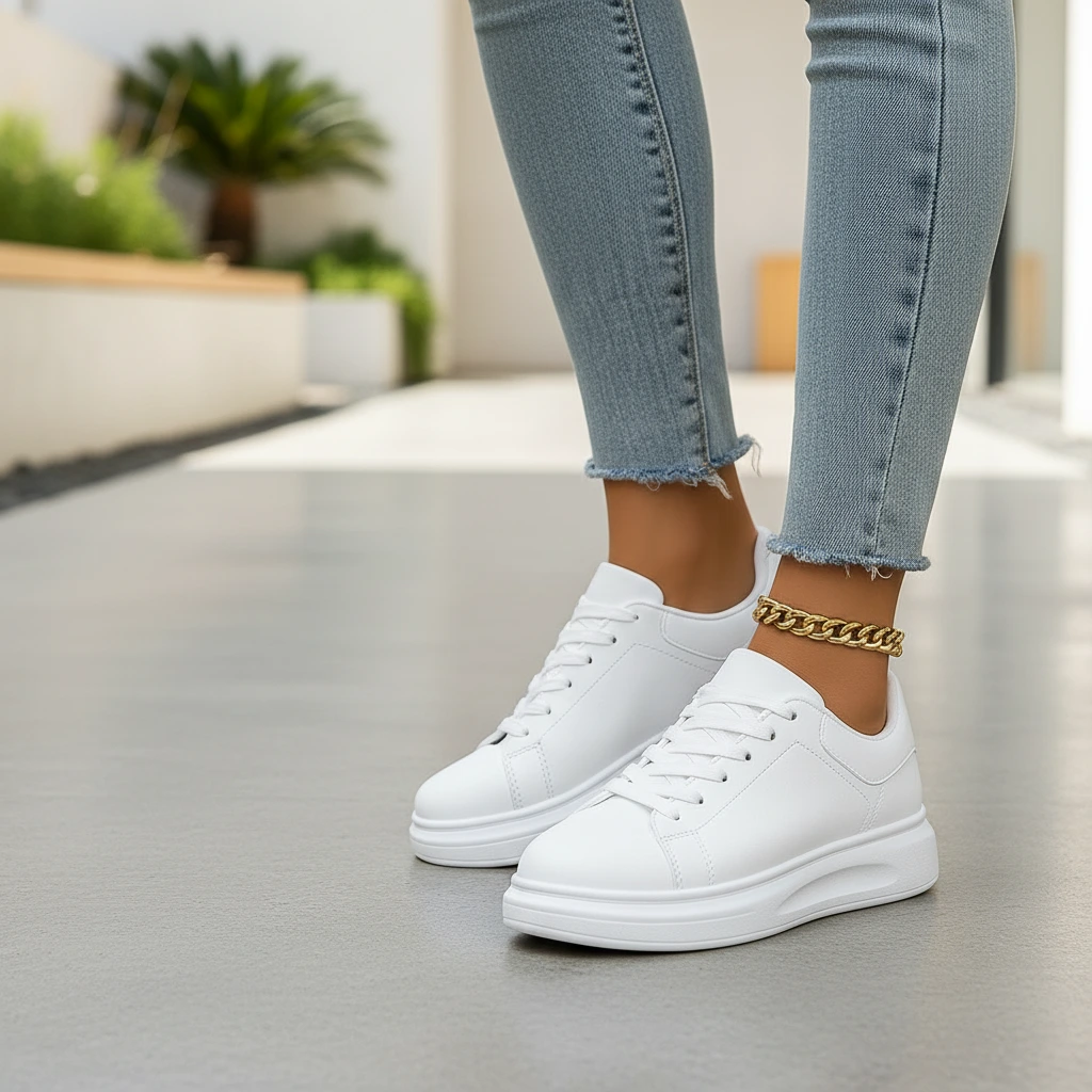 Simple Classic White Women's Shoes