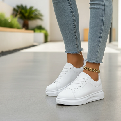 Simple Classic White Women's Shoes