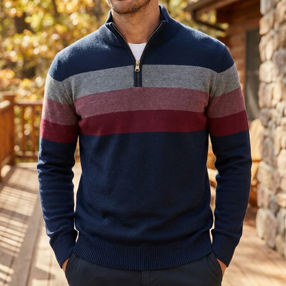 Colorful Stripe Long Sleeve Sweater