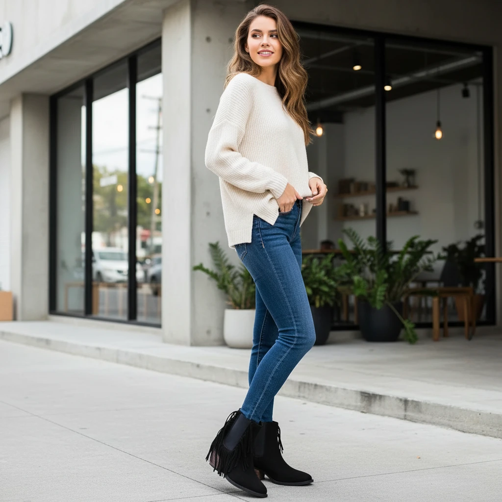 Trendy Cowboy Ankle Boots