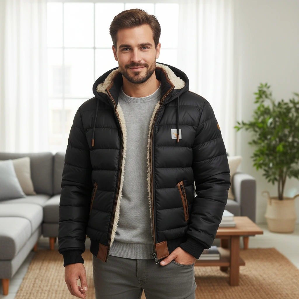 Warm Fleece Lined Puffer Coat