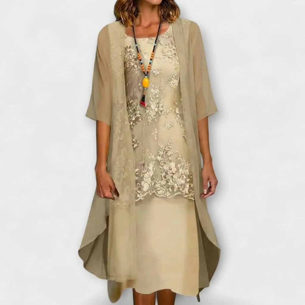 Ladies' Classic Comfortable Knee Length Dress - VibreMode