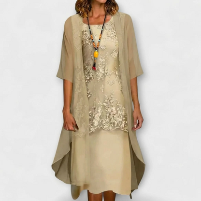 Ladies' Classic Comfortable Knee Length Dress - VibreMode
