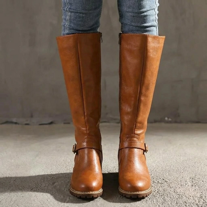 Ladies High Heel Long Zip Boots