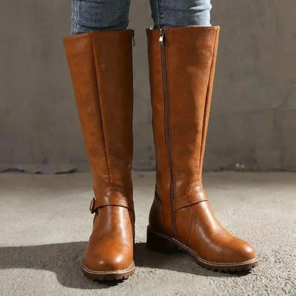 Ladies High Heel Long Zip Boots - VibreMode