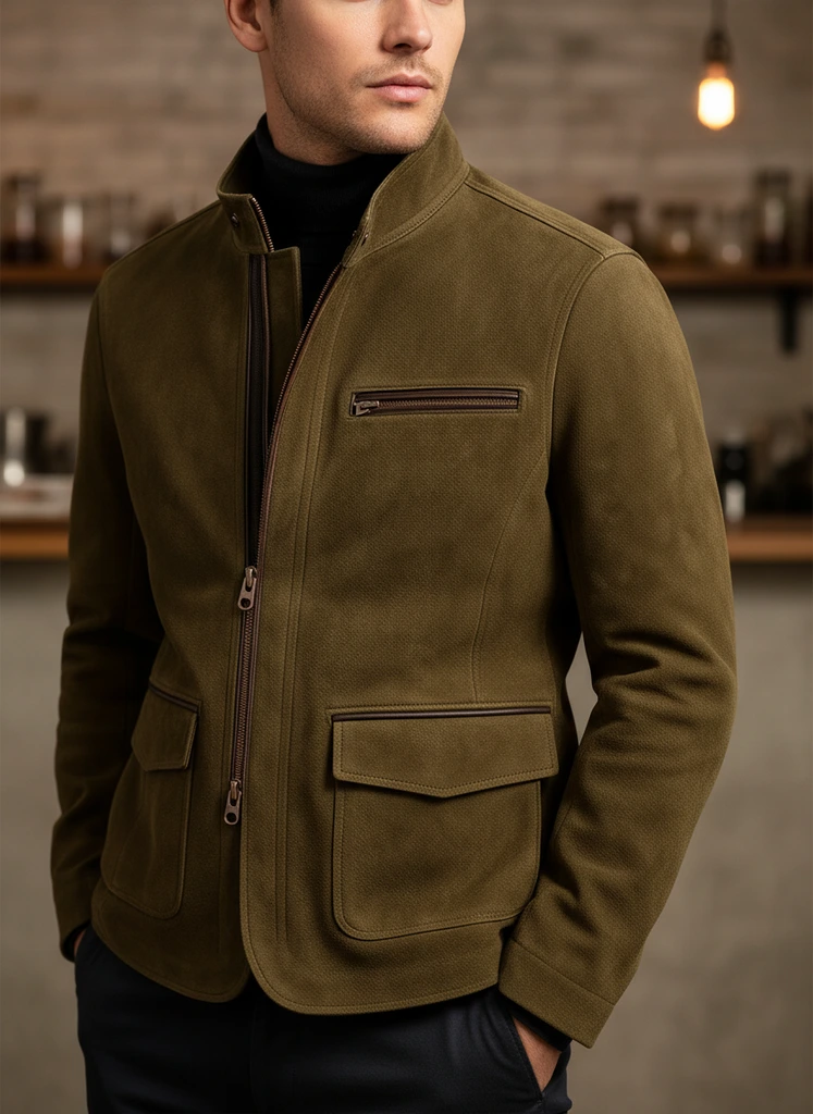 Classic Fitted Zipper Coat