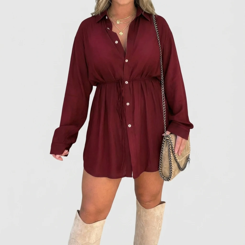 Ladies Classic Front Button Dress Shirt