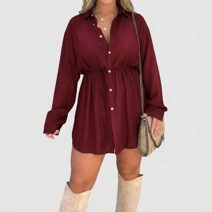 Ladies Classic Front Button Dress Shirt