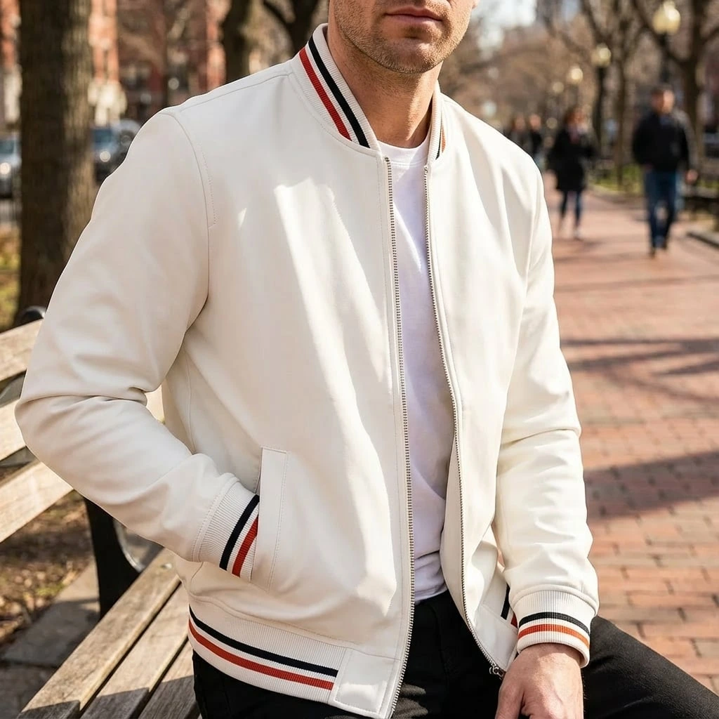 Vintage Style Zipper Bomber Coat - VibreMode