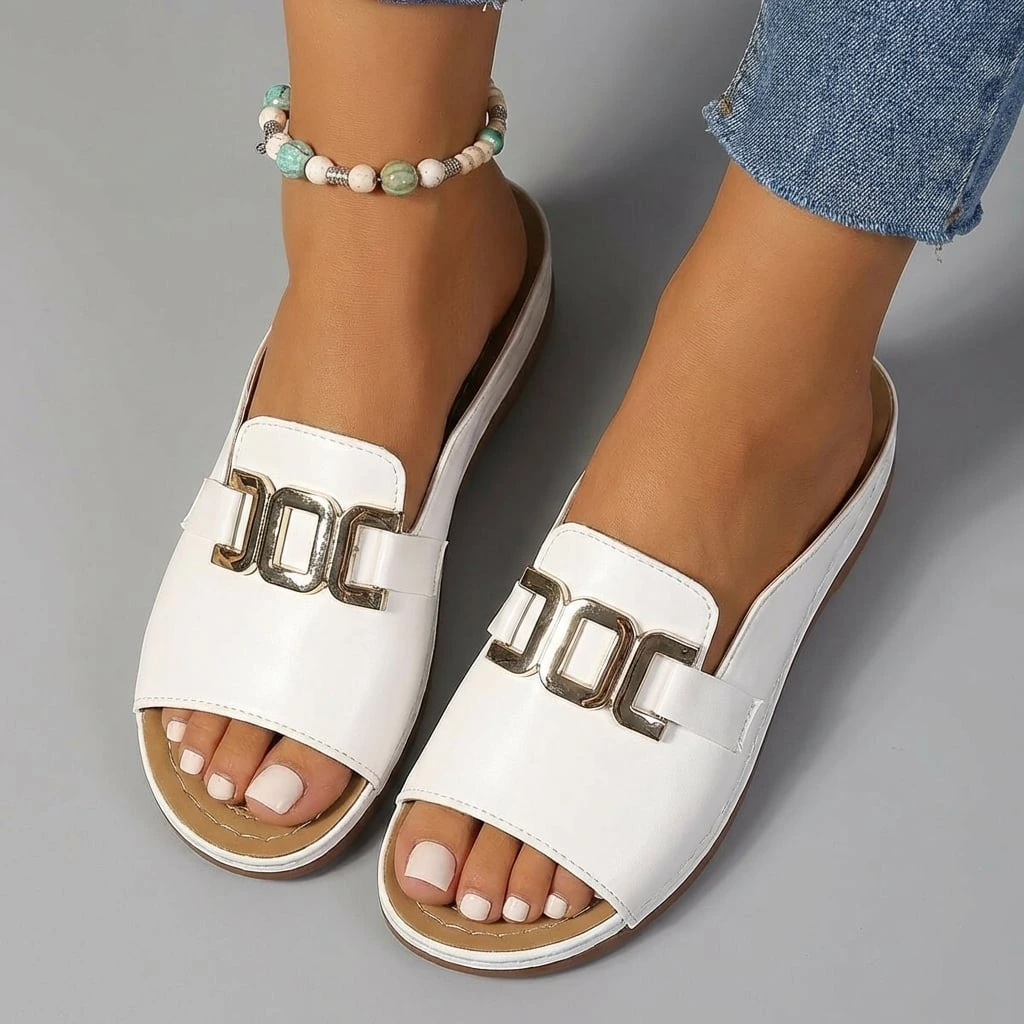 Comfortable Women's Buckle Flat Sandals