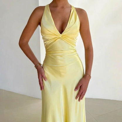 Flowy V-Neck Maxi Dress for Women