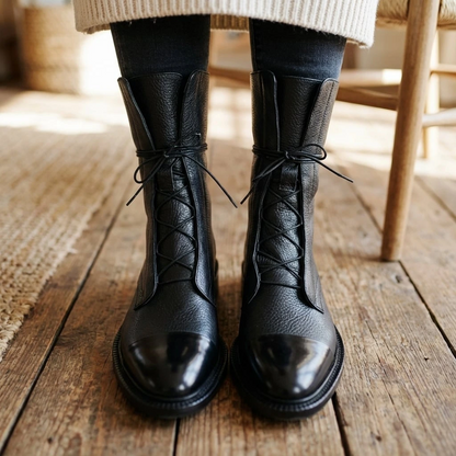 Zip-Up Ankle High Boots