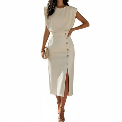 Chic Summer Sleeveless Midi Dress for Women - VibreMode