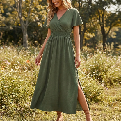 Flowy Long Sleeve Maxi Dress