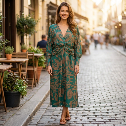 Casual Floral Knee-Length Day Dress