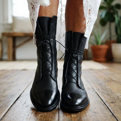 Zip-Up Ankle High Boots - VibreMode