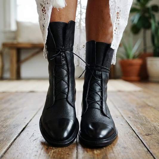 Zip-Up Ankle High Boots - VibreMode