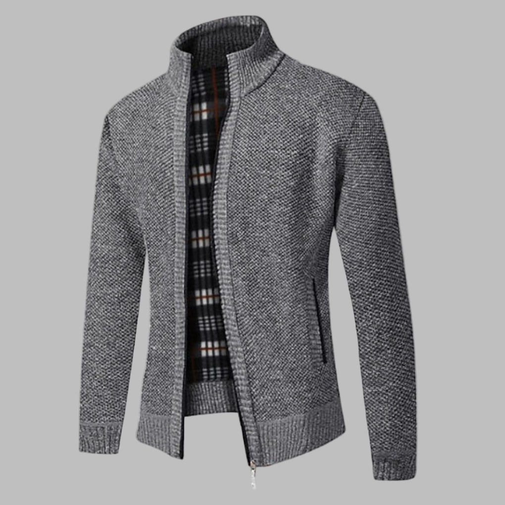 Men's Zipper Knit Sweater - VibreMode