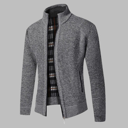 Men's Zipper Knit Sweater - VibreMode