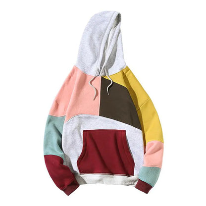 Men's Colorblock Hoodie Kangaroo Pocket Sweatshirt