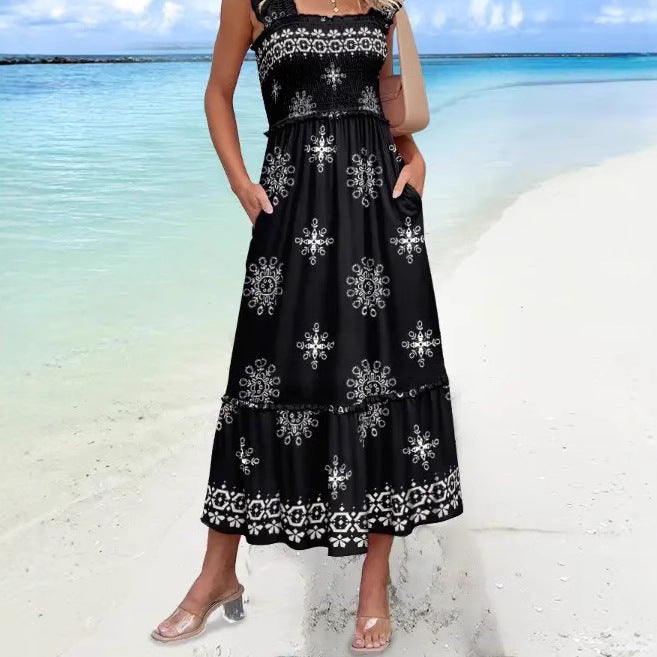 Image of Ariana | Women's Sleeveless Printed Midi Dress
