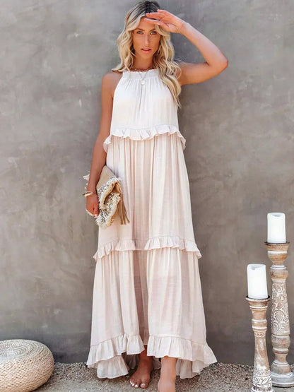 Women's Sleeveless Maxi Dress Tiered - VibreMode