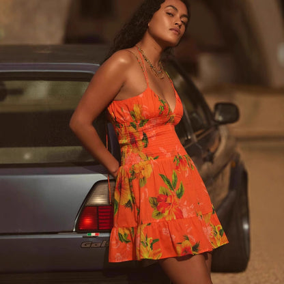 Image of Ariel | Women's Spaghetti Strap Mini Dress