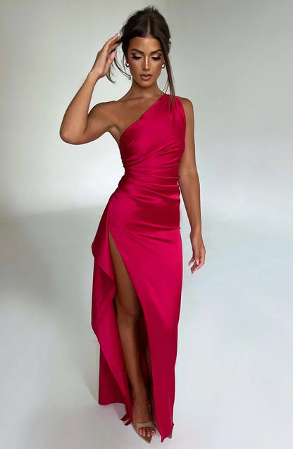 Women's Satin Evening Dress - VibreMode