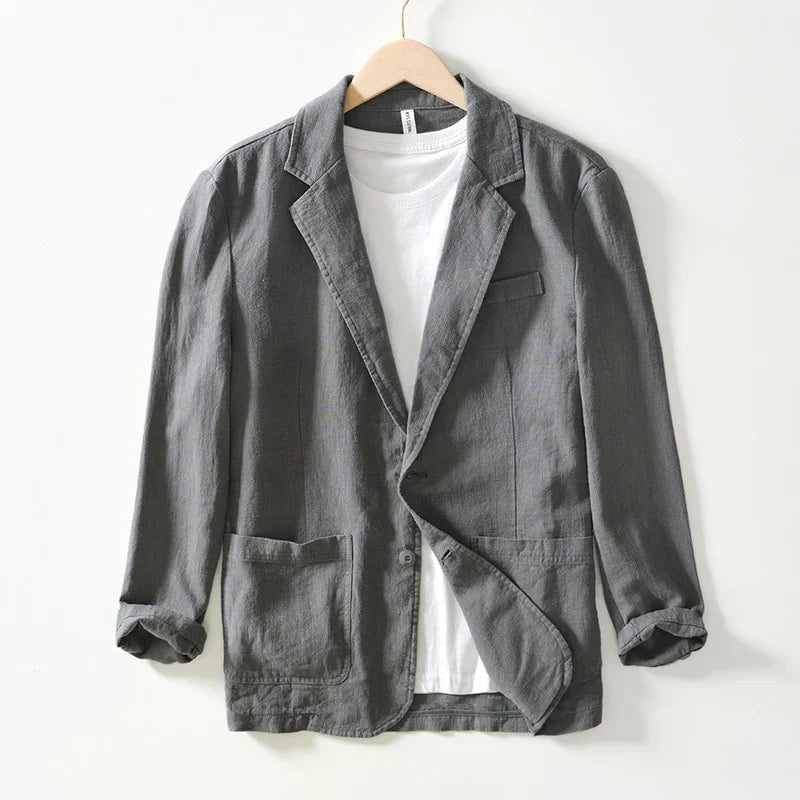 Men's Single-Breasted Blazer Notch Lapel Casual