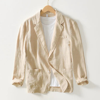 Men's Single-Breasted Blazer Notch Lapel Casual