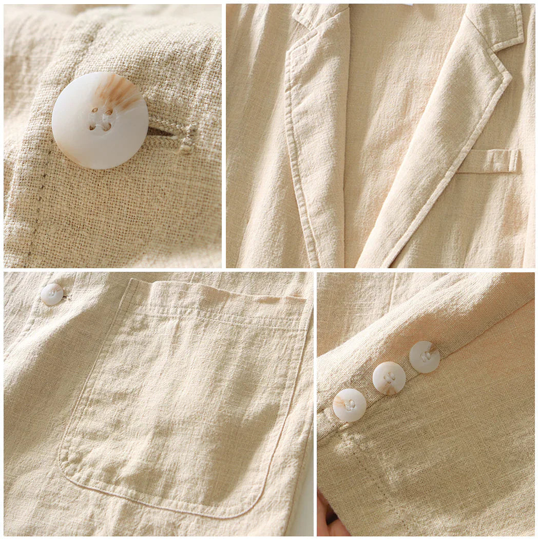 Men's Single-Breasted Blazer Notch Lapel Casual
